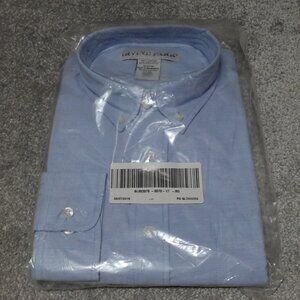 Irvine Park Shirt Men's Size 17 Blue Long Sleeve Button Down Collared Casual